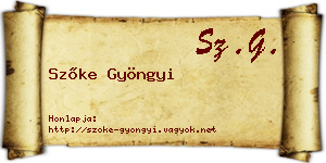 Szőke Gyöngyi névjegykártya