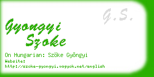 gyongyi szoke business card