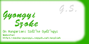 gyongyi szoke business card